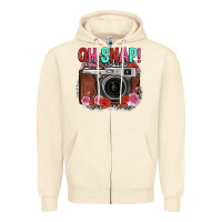 Sandshell oh snap rose grey leopard vintage camera Zipper Hoodie - FaDigitalArtStudio