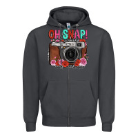 Smoke oh snap rose grey leopard vintage camera Zipper Hoodie - FaDigitalArtStudio