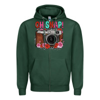 Sports Green oh snap rose grey leopard vintage camera Zipper Hoodie - FaDigitalArtStudio