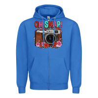 True Royal oh snap rose grey leopard vintage camera Zipper Hoodie - FaDigitalArtStudio