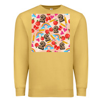 Antique Gold back to school seamless pattern 2 (3600x3600) Premium Sweatshirt - AdoDesignShop