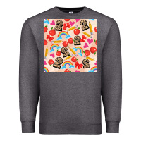 Charcoal Heather back to school seamless pattern 2 (3600x3600) Premium Sweatshirt - AdoDesignShop