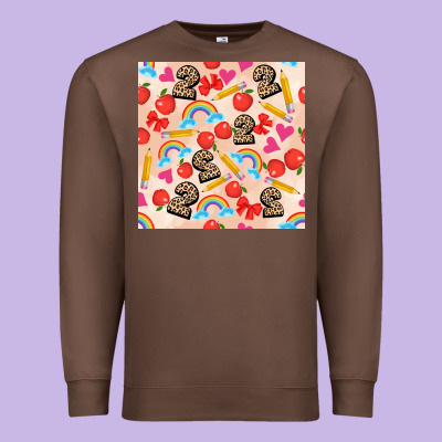 Back To School Seamless Pattern 2 (3600x3600) Premium Sweatshirt Designed By Adodesignshop