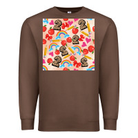 Chestnut back to school seamless pattern 2 (3600x3600) Premium Sweatshirt - AdoDesignShop