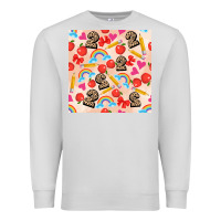 Dove Grey back to school seamless pattern 2 (3600x3600) Premium Sweatshirt - AdoDesignShop