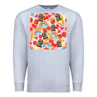 Heather Grey back to school seamless pattern 2 (3600x3600) Premium Sweatshirt - AdoDesignShop