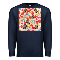 Navy back to school seamless pattern 2 (3600x3600) Premium Sweatshirt - AdoDesignShop