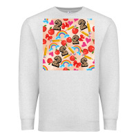 Oatmeal Heather back to school seamless pattern 2 (3600x3600) Premium Sweatshirt - AdoDesignShop