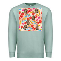 Seafoam back to school seamless pattern 2 (3600x3600) Premium Sweatshirt - AdoDesignShop