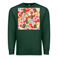 Sports Green back to school seamless pattern 2 (3600x3600) Premium Sweatshirt - AdoDesignShop