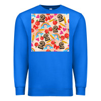 True Royal back to school seamless pattern 2 (3600x3600) Premium Sweatshirt - AdoDesignShop