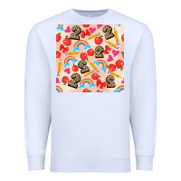 White back to school seamless pattern 2 (3600x3600) Premium Sweatshirt - AdoDesignShop