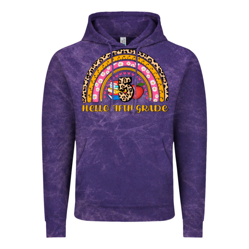 Back To School Rainbow Hello Fifth Grade Vintage Hoodie by AdoDesignShop | Teevron