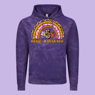 Back To School Rainbow Hello Fifth Grade Vintage Hoodie Designed By Adodesignshop