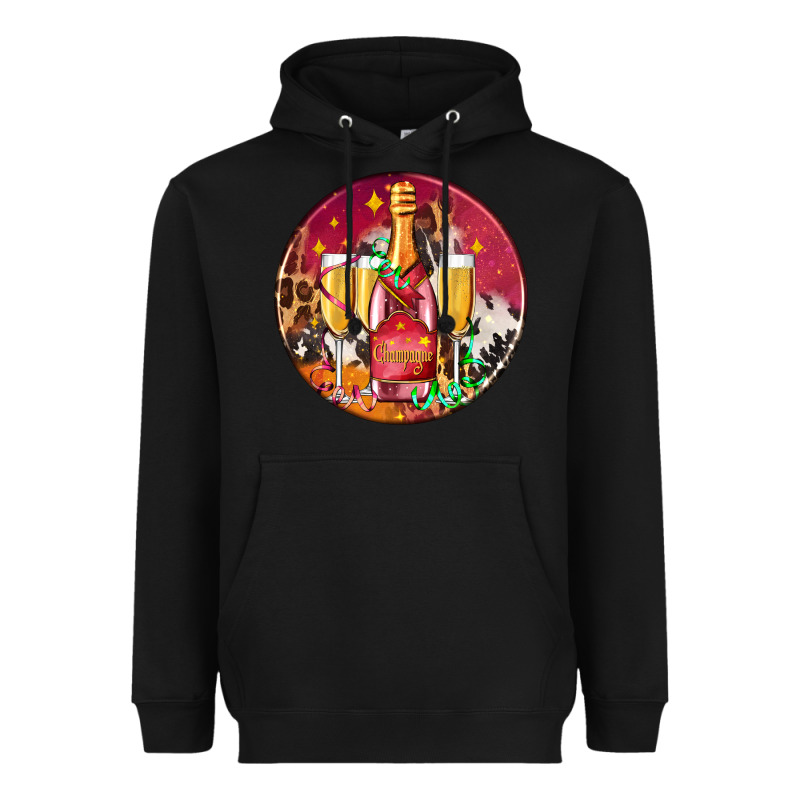Christmas Champagne Bottle And Champagne's Heavyweight Hoodie by AdoDesignShop | Teevron