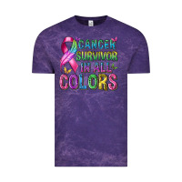 Cloud Purple cancer survivor in all colors Vintage Tee - texasbilliewilder