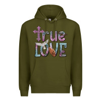 Army Green true love Premium Hoodie - NancyCooperArtShop