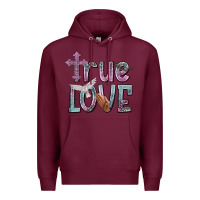 Burgundy true love Premium Hoodie - NancyCooperArtShop