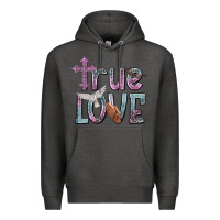 Charcoal Heather true love Premium Hoodie - NancyCooperArtShop
