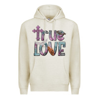 Oatmeal Heather true love Premium Hoodie - NancyCooperArtShop