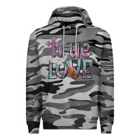 Slate Camo true love Premium Hoodie - NancyCooperArtShop