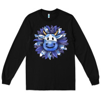 Black blueberry milkshake cow sunflower Long Sleeve Tee - RanaPortraitStore