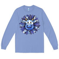 Colony Blue blueberry milkshake cow sunflower Long Sleeve Tee - RanaPortraitStore