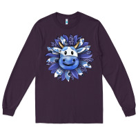 Plum blueberry milkshake cow sunflower Long Sleeve Tee - RanaPortraitStore
