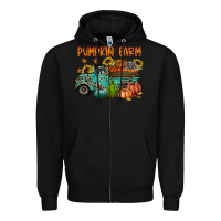 Black pumpkin farm Zipper Hoodie - RacoonDesign