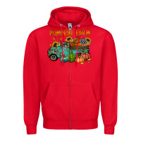 Red pumpkin farm Zipper Hoodie - RacoonDesign