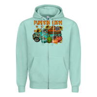 Seafoam pumpkin farm Zipper Hoodie - RacoonDesign