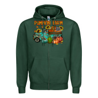 Sports Green pumpkin farm Zipper Hoodie - RacoonDesign