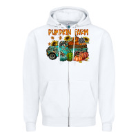 White pumpkin farm Zipper Hoodie - RacoonDesign