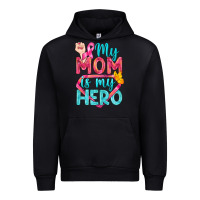 Black My Mom Is My Hero Breast Cancer Urban Hoodie - BundleAndBundleShop