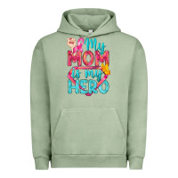 Pigment Oil Green My Mom Is My Hero Breast Cancer Urban Hoodie - BundleAndBundleShop