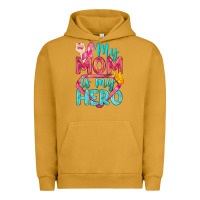 Pigment Peanut Butter My Mom Is My Hero Breast Cancer Urban Hoodie - BundleAndBundleShop