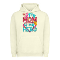 Pigment Pistachio My Mom Is My Hero Breast Cancer Urban Hoodie - BundleAndBundleShop