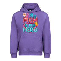 Tulip My Mom Is My Hero Breast Cancer Urban Hoodie - BundleAndBundleShop