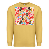Antique Gold back to school seamless pattern 3 (3600x3600) Premium Sweatshirt - AdoDesignShop