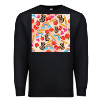 Black back to school seamless pattern 3 (3600x3600) Premium Sweatshirt - AdoDesignShop