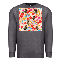 Charcoal Heather back to school seamless pattern 3 (3600x3600) Premium Sweatshirt - AdoDesignShop