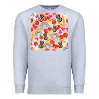 Heather Grey back to school seamless pattern 3 (3600x3600) Premium Sweatshirt - AdoDesignShop