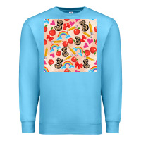 Ocean Blue back to school seamless pattern 3 (3600x3600) Premium Sweatshirt - AdoDesignShop