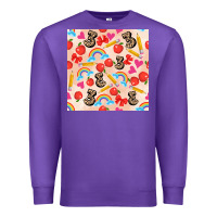 Purple back to school seamless pattern 3 (3600x3600) Premium Sweatshirt - AdoDesignShop