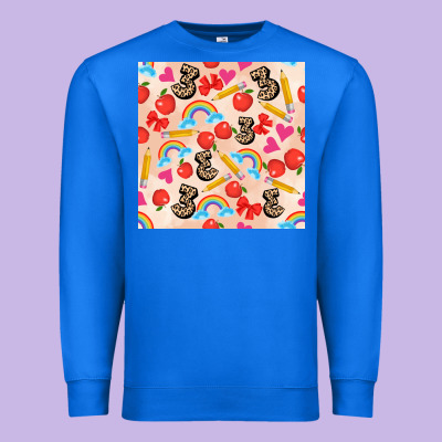 Back To School Seamless Pattern 3 (3600x3600) Premium Sweatshirt Designed By Adodesignshop