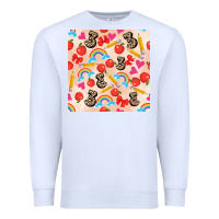 White back to school seamless pattern 3 (3600x3600) Premium Sweatshirt - AdoDesignShop