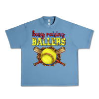 Pebble Blue busy raising ballers softball Urban Heavy Tee - texasbilliewilder