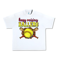White busy raising ballers softball Urban Heavy Tee - texasbilliewilder