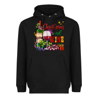 Black Christmas and wine Heavyweight Hoodie - AdoDesignShop