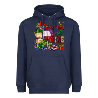 Navy Christmas and wine Heavyweight Hoodie - AdoDesignShop
